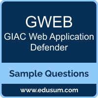GWEB Dumps, GWEB PDF, GWEB VCE, GIAC Certified Web Application Defender VCE, GIAC GWEB PDF