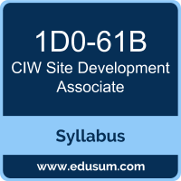 Site Development Associate PDF, 1D0-61B Dumps, 1D0-61B PDF, Site Development Associate VCE, 1D0-61B Questions PDF, CIW 1D0-61B VCE