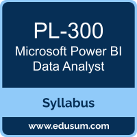 Microsoft PL 300 Certification Syllabus and Prep Guide EDUSUM