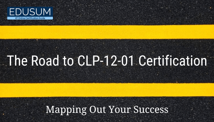 The image appears to feature text promoting the CLP-12-01 certification with the tagline "Mapping Out Your Success."