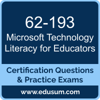 Technology Literacy for Educators Dumps, Technology Literacy for Educators PDF, 62-193 PDF, Technology Literacy for Educators Braindumps, 62-193 Questions PDF, Microsoft 62-193 VCE, Microsoft MCE Technology Literacy for Educators Dumps