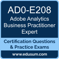 Analytics Business Practitioner Expert Dumps, Analytics Business Practitioner Expert PDF, AD0-E208 PDF, Analytics Business Practitioner Expert Braindumps, AD0-E208 Questions PDF, Adobe AD0-E208 VCE, Adobe Analytics Business Practitioner Expert Dumps