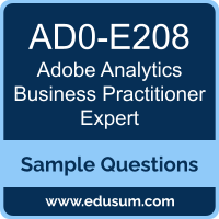 Analytics Business Practitioner Expert Dumps, AD0-E208 Dumps, AD0-E208 PDF, Analytics Business Practitioner Expert VCE, Adobe AD0-E208 VCE, Adobe Analytics Business Practitioner Expert PDF