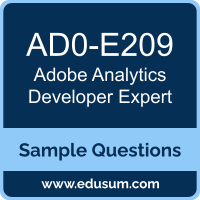 Analytics Developer Expert Dumps, AD0-E209 Dumps, AD0-E209 PDF, Analytics Developer Expert VCE, Adobe AD0-E209 VCE, Adobe Analytics Developer Expert PDF