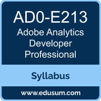 Analytics Developer Professional PDF, AD0-E213 Dumps, AD0-E213 PDF, Analytics Developer Professional VCE, AD0-E213 Questions PDF, Adobe AD0-E213 VCE, Adobe Analytics Developer Professional Dumps, Adobe Analytics Developer Professional PDF