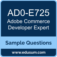 Commerce Developer Expert Dumps, AD0-E725 Dumps, AD0-E725 PDF, Commerce Developer Expert VCE, Adobe AD0-E725 VCE, Adobe Commerce Developer Expert PDF