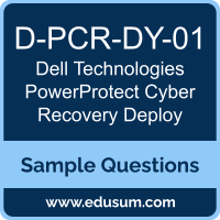 PowerProtect Cyber Recovery Deploy Dumps, D-PCR-DY-01 Dumps, D-PCR-DY-01 PDF, PowerProtect Cyber Recovery Deploy VCE, Dell Technologies D-PCR-DY-01 VCE, Dell Technologies PowerProtect Cyber Recovery Deploy PDF