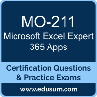 Excel Expert 365 Apps Dumps, Excel Expert 365 Apps PDF, MO-211 PDF, Excel Expert 365 Apps Braindumps, MO-211 Questions PDF, Microsoft MO-211 VCE, Microsoft MOS Excel Expert (Microsoft 365 Apps) Dumps