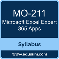 Excel Expert 365 Apps PDF, MO-211 Dumps, MO-211 PDF, Excel Expert 365 Apps VCE, MO-211 Questions PDF, Microsoft MO-211 VCE, Microsoft MOS Excel Expert (Microsoft 365 Apps) Dumps, Microsoft MOS Excel Expert (Microsoft 365 Apps) PDF