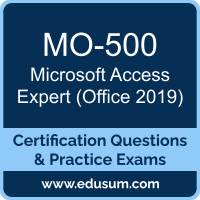 Access Expert (Office 2019) Dumps, Access Expert (Office 2019) PDF, MO-500 PDF, Access Expert (Office 2019) Braindumps, MO-500 Questions PDF, Microsoft MO-500 VCE, Microsoft MOS Access Expert (Office 2019) Dumps