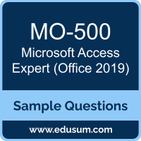 Access Expert (Office 2019) Dumps, MO-500 Dumps, MO-500 PDF, Access Expert (Office 2019) VCE, Microsoft MO-500 VCE, Microsoft MOS Access Expert (Office 2019) PDF