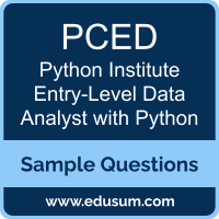 Entry-Level Data Analyst with Python Dumps, PCED Dumps, PCED PDF, Entry-Level Data Analyst with Python VCE, Python Institute PCED VCE, Python Institute PCED-30-01 PDF