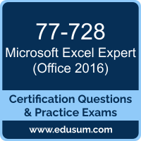 77-728: Microsoft Excel Expert - Office 2016