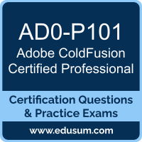 AD0-P101: Adobe ColdFusion Certified Professional