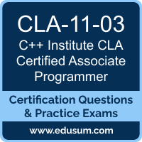 CLA-11-03: C++ Institute CLA - C Certified Associate Programmer