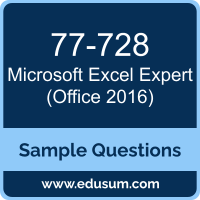 Excel Expert (Office 2016) Dumps, 77-728 Dumps, 77-728 PDF, Excel Expert (Office 2016) VCE, Microsoft 77-728 VCE, Microsoft MOS Excel Expert (Office 2016) PDF