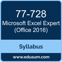 Excel Expert (Office 2016) PDF, 77-728 Dumps, 77-728 PDF, Excel Expert (Office 2016) VCE, 77-728 Questions PDF, Microsoft 77-728 VCE, Microsoft MOS Excel Expert (Office 2016) Dumps, Microsoft MOS Excel Expert (Office 2016) PDF