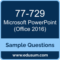 PowerPoint (Office 2016) Dumps, 77-729 Dumps, 77-729 PDF, PowerPoint (Office 2016) VCE, Microsoft 77-729 VCE, Microsoft MOS PowerPoint (Office 2016) PDF