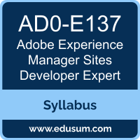 Experience Manager Sites Developer Expert PDF, AD0-E137 Dumps, AD0-E137 PDF, Experience Manager Sites Developer Expert VCE, AD0-E137 Questions PDF, Adobe AD0-E137 VCE, Adobe Experience Manager Sites Developer Expert Dumps, Adobe Experience Manager Sites Developer Expert PDF