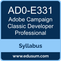 Campaign Classic Developer Professional PDF, AD0-E331 Dumps, AD0-E331 PDF, Campaign Classic Developer Professional VCE, AD0-E331 Questions PDF, Adobe AD0-E331 VCE, Adobe Campaign Classic Developer Professional Dumps, Adobe Campaign Classic Developer Professional PDF