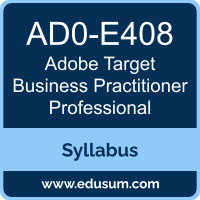 Target Business Practitioner Professional PDF, AD0-E408 Dumps, AD0-E408 PDF, Target Business Practitioner Professional VCE, AD0-E408 Questions PDF, Adobe AD0-E408 VCE, Adobe Target Business Practitioner Professional Dumps, Adobe Target Business Practitioner Professional PDF