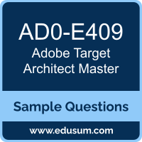 Target Architect Master Dumps, AD0-E409 Dumps, AD0-E409 PDF, Target Architect Master VCE, Adobe AD0-E409 VCE, Adobe Target Architect Master PDF