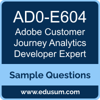 Customer Journey Analytics Developer Expert Dumps, AD0-E604 Dumps, AD0-E604 PDF, Customer Journey Analytics Developer Expert VCE, Adobe AD0-E604 VCE, Adobe Customer Journey Analytics Developer Expert PDF