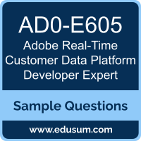 Real-Time Customer Data Platform Developer Expert Dumps, AD0-E605 Dumps, AD0-E605 PDF, Real-Time Customer Data Platform Developer Expert VCE, Adobe AD0-E605 VCE, Adobe Real-Time Customer Data Platform Developer Expert PDF