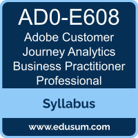 Customer Journey Analytics Business Practitioner Professional PDF, AD0-E608 Dumps, AD0-E608 PDF, Customer Journey Analytics Business Practitioner Professional VCE, AD0-E608 Questions PDF, Adobe AD0-E608 VCE, Adobe Customer Journey Analytics Business Practitioner Professional Dumps, Adobe Customer Journey Analytics Business Practitioner Professional PDF