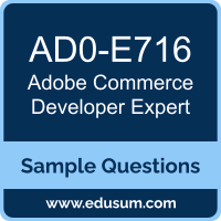 Commerce Developer Expert Dumps, AD0-E716 Dumps, AD0-E716 PDF, Commerce Developer Expert VCE, Adobe AD0-E716 VCE, Adobe Commerce Developer Expert PDF