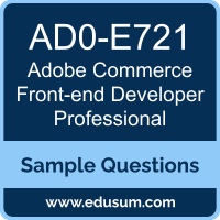 Commerce Front-end Developer Professional Dumps, AD0-E721 Dumps, AD0-E721 PDF, Commerce Front-end Developer Professional VCE, Adobe AD0-E721 VCE, Adobe Commerce Front-end Developer Professional PDF