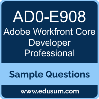 Workfront Core Developer Professional Dumps, AD0-E908 Dumps, AD0-E908 PDF, Workfront Core Developer Professional VCE, Adobe AD0-E908 VCE, Adobe Workfront Core Developer Professional PDF