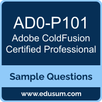 ColdFusion Certified Professional Dumps, AD0-P101 Dumps, AD0-P101 PDF, ColdFusion Certified Professional VCE, Adobe AD0-P101 VCE, Adobe ColdFusion Certified Professional PDF