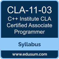 CLA Certified Associate Programmer PDF, CLA-11-03 Dumps, CLA-11-03 PDF, CLA Certified Associate Programmer VCE, CLA-11-03 Questions PDF, C++ Institute CLA-11-03 VCE, C++ Institute CLA - C Dumps, C++ Institute CLA - C PDF