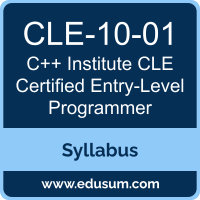 CLE Certified Entry-Level Programmer PDF, CLE-10-01 Dumps, CLE-10-01 PDF, CLE Certified Entry-Level Programmer VCE, CLE-10-01 Questions PDF, C++ Institute CLE-10-01 VCE, C++ Institute CLE - C Dumps, C++ Institute CLE - C PDF