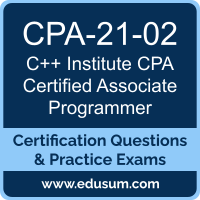 CPA Certified Associate Programmer Dumps, CPA Certified Associate Programmer PDF, CPA-21-02 PDF, CPA Certified Associate Programmer Braindumps, CPA-21-02 Questions PDF, C++ Institute CPA-21-02 VCE, C++ Institute CPA - C++ Dumps