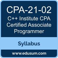 CPA Certified Associate Programmer PDF, CPA-21-02 Dumps, CPA-21-02 PDF, CPA Certified Associate Programmer VCE, CPA-21-02 Questions PDF, C++ Institute CPA-21-02 VCE, C++ Institute CPA - C++ Dumps, C++ Institute CPA - C++ PDF