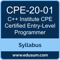 CPE Certified Entry-Level Programmer PDF, CPE-20-01 Dumps, CPE-20-01 PDF, CPE Certified Entry-Level Programmer VCE, CPE-20-01 Questions PDF, C++ Institute CPE-20-01 VCE, C++ Institute CPE - C++ Dumps, C++ Institute CPE - C++ PDF