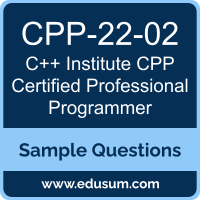 CPP Certified Professional Programmer Dumps, CPP-22-02 Dumps, CPP-22-02 PDF, CPP Certified Professional Programmer VCE, C++ Institute CPP-22-02 VCE, C++ Institute CPP - C++ PDF