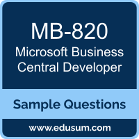 Business Central Developer Dumps, MB-820 Dumps, MB-820 PDF, Business Central Developer VCE, Microsoft MB-820 VCE, MCA Microsoft Dynamics 365 Business Central Developer PDF